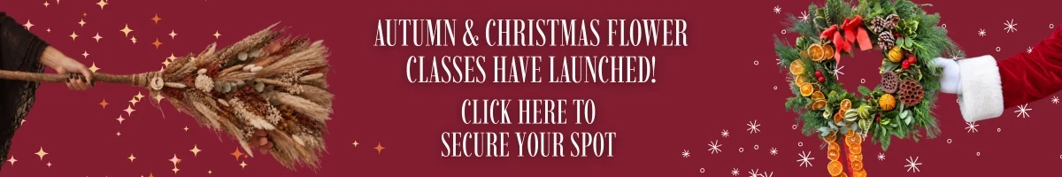 Christmas Wreath Making and Halloween Flower School Classes